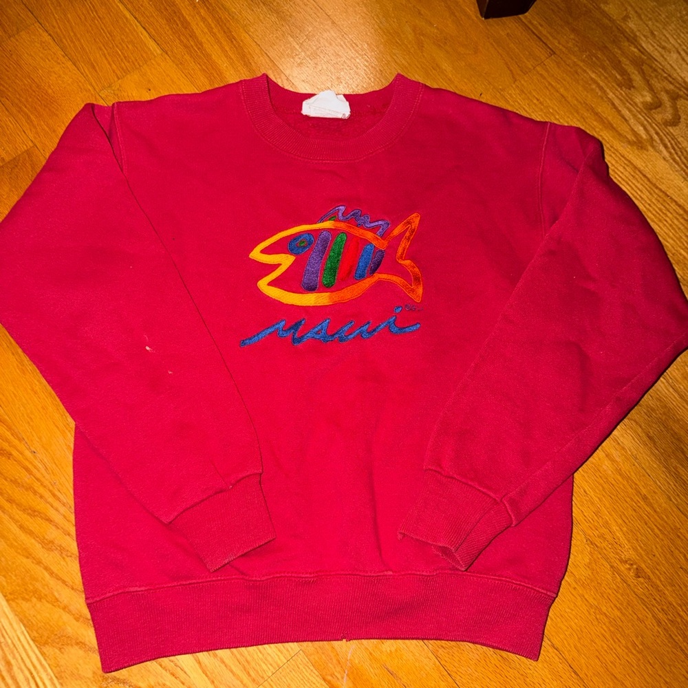 Vintage Maui Embroidered Sweatshirt